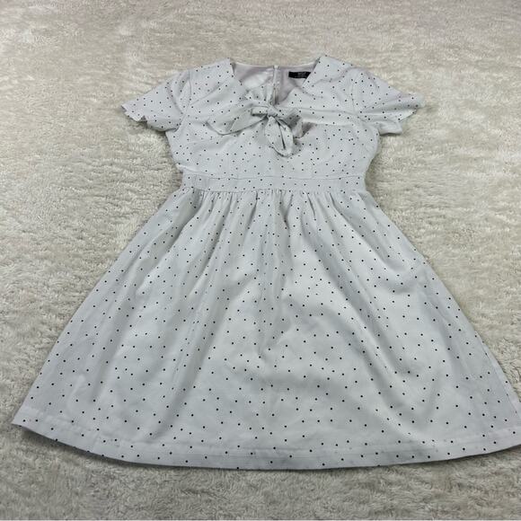 MGP the Label white and black polka dot a line dress, size 6 - Picture 3 of 7